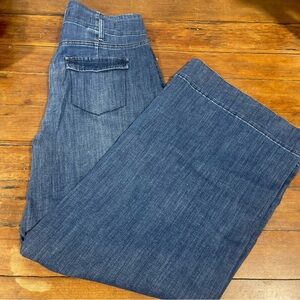 NYDJ Dark Blue Flare & Wide Leg Jeans size 8